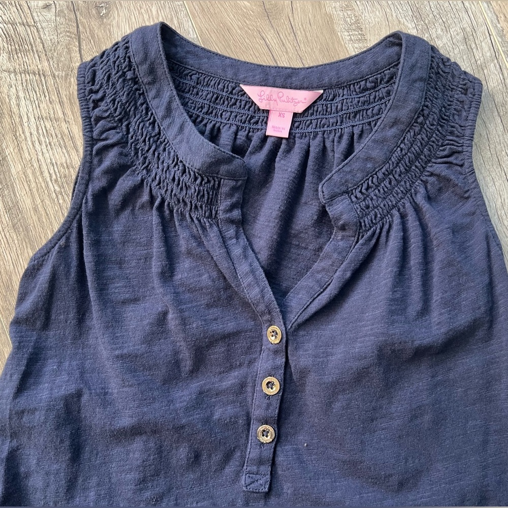 Lilly Pulitzer Essie Tank Navy Size XS